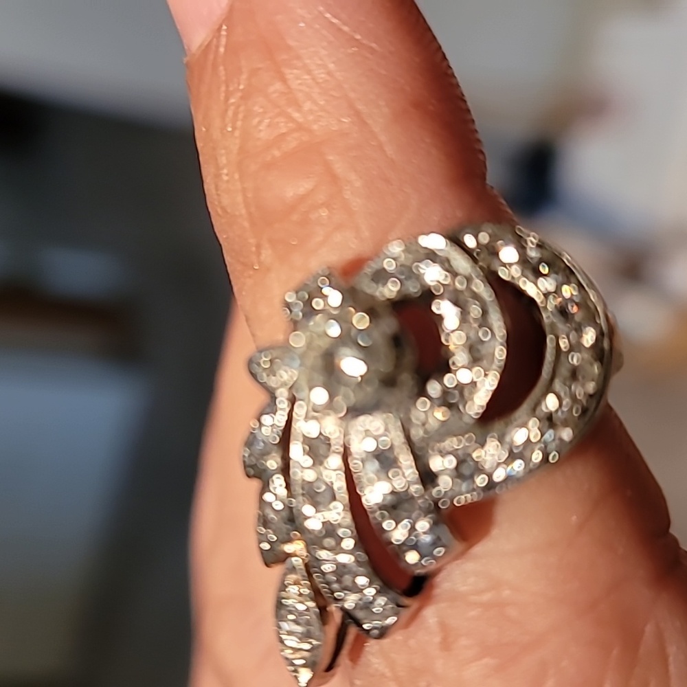14k art deco vintage diamond ring - Picture 4 of 6